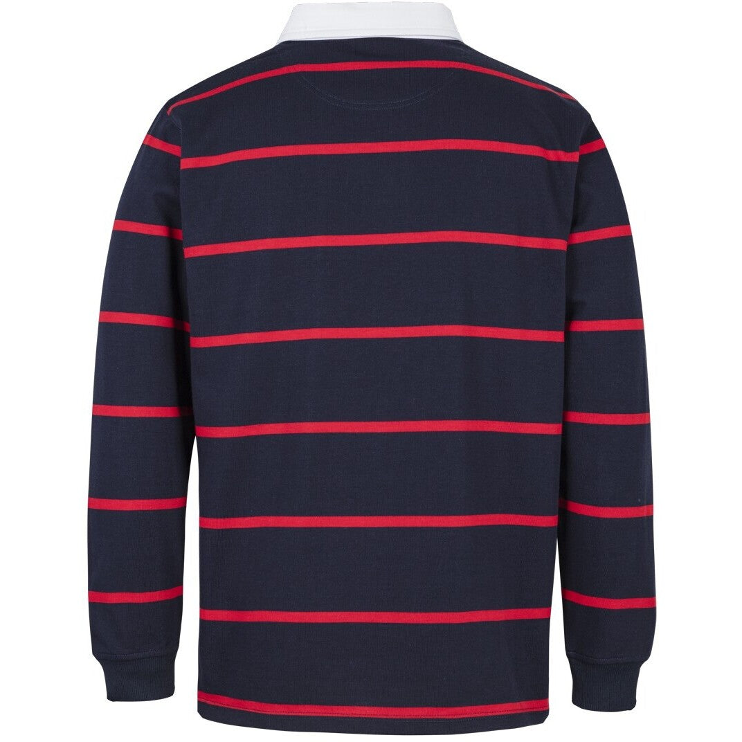 JB's Wear 3RYD Yarn Dyed Rugby - Back View | color:Navy/Red|view:back