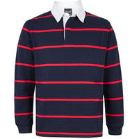 JB's Wear 3RYD Yarn Dyed Rugby - Front View | color:Navy/Red|view:front