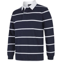 JB's Wear 3RYD Yarn Dyed Rugby - Side View | color:Navy/White|view:side